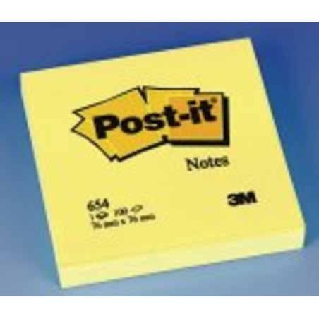 BLOC NOTAS ADHESIVO POST-IT 654 76*76 PTE 12U 3M
