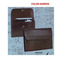 CARPETA CONGRESO MATTIES 4 FUELLES POLIPIEL MARRON 30CM 3303