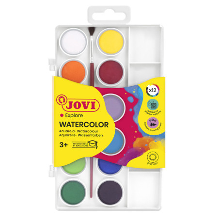 ACUARELAS 12 COLORES JOVI 800/12