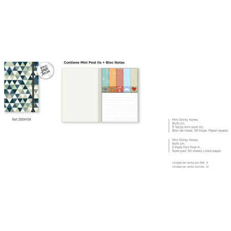 CARPETA STICKY NOTES C/GOMA  SENFORT18 WINTER PREMIUM 04-GREEN TRIANGLE 200410 04