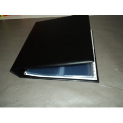 TARJETERO ACOLCHADO A4 4 ANILLAS 20 FUNDAS + INDICE IBERPLAS ^