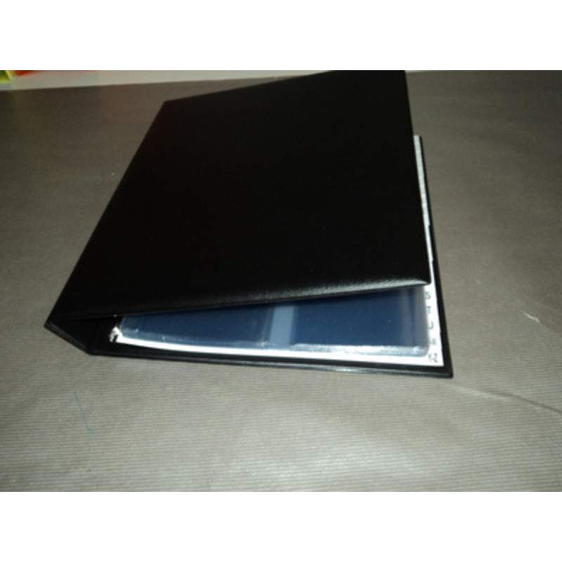 TARJETERO ACOLCHADO A4 4 ANILLAS 20 FUNDAS + INDICE IBERPLAS ^