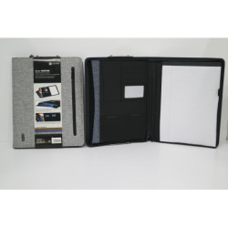 CARPETA CONGRESO CARCHIVO FL CREMALLERA TELA VENTURE GRIS 24210007 ^