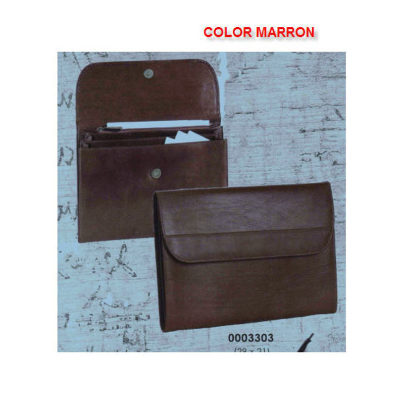 CARPETA CONGRESO MATTIES 4 FUELLES POLIPIEL MARRON 30CM 3303