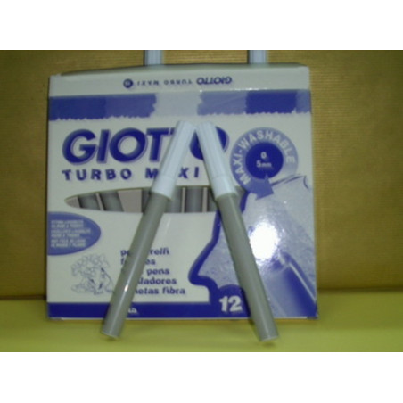 ROTULADOR GIOTTO TURBO MAXI FILA GRIS C/12U 456025