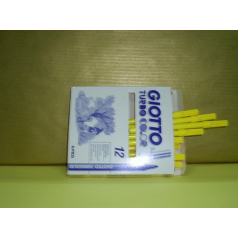 ROTULADOR GIOTTO TURBO COLOR FILA AMARILLO C/12U 485002