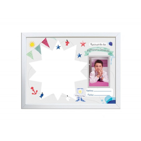 MARCO FOTOS RECUERDO COMUNION NIÑO ESTRELLA A-4 HUELLA DACTILAR 42734 ARGU