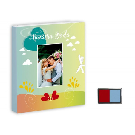 LIBRO NUESTRA BODA (LIBRO + TAMPON 2 COLORES) ARGU 43247