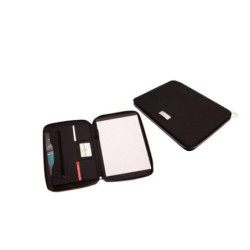 CARPETA CONGRESO DISPLAST INDEX CREMALLERA MICROFIBRA/POLIPIEL COLOR NEGRO CA3526