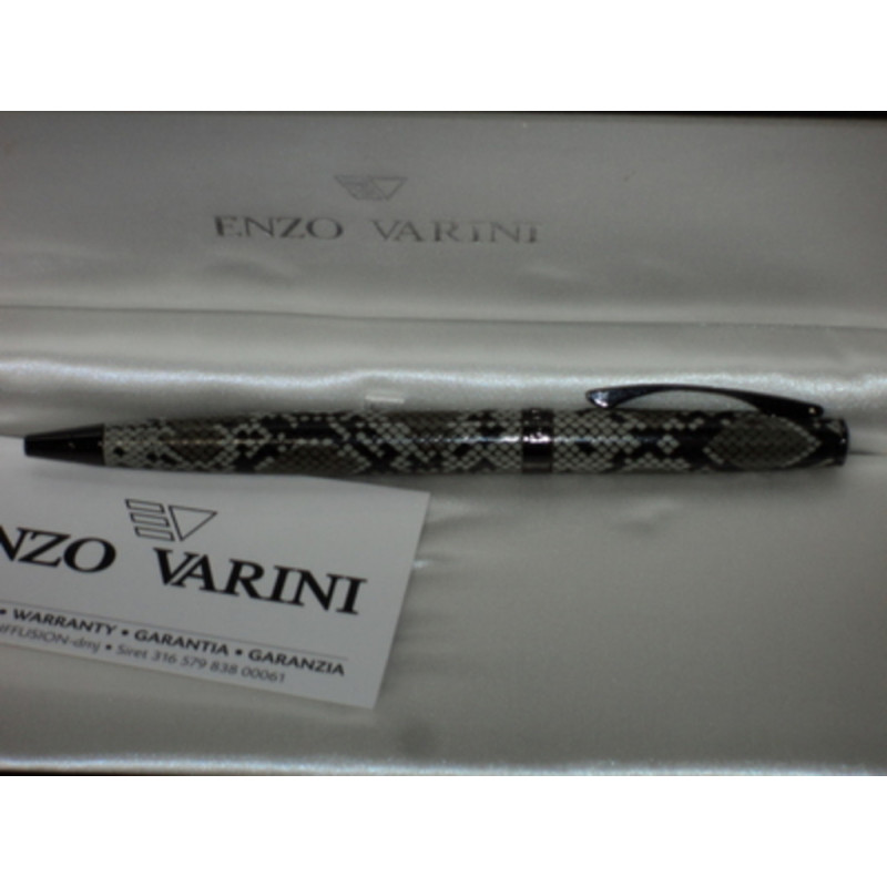 BOLIGRAFO ENZO VARINI GUSTINO PHITON SERPIENTE DETALLES NEGRO SE865262A ^