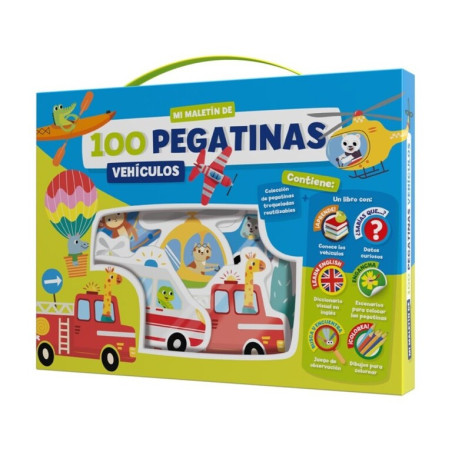 JUEGO IMAGILAND MALETIN 100 PEGATINAS VEHICULOS PTC013