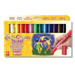 TEMPERA SOLIDA INSTANT PLAYCOLOR POCKET 12 COLORES 10521