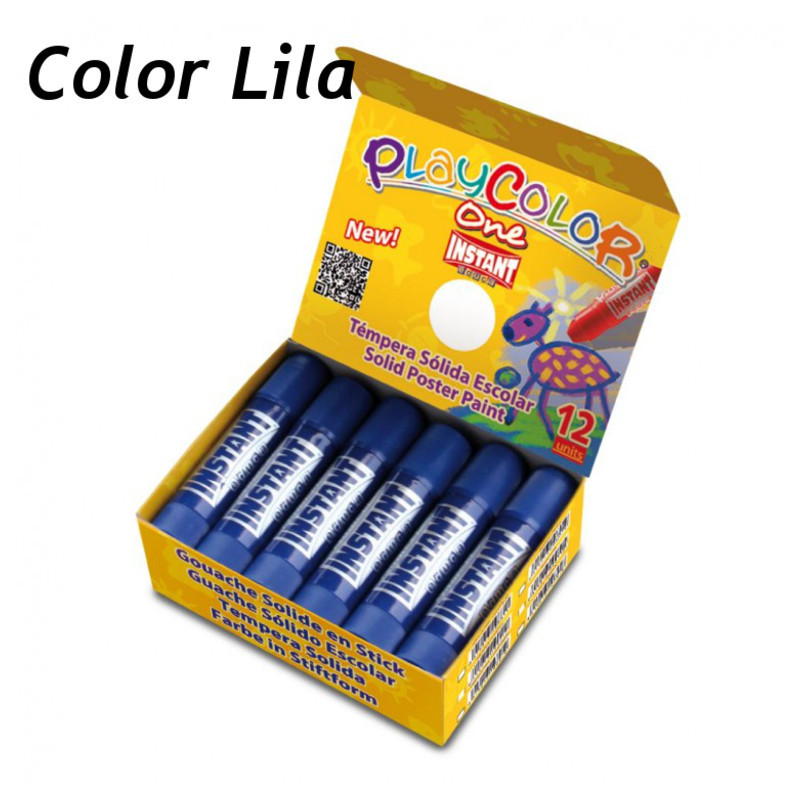 TEMPERA SOLIDA INSTANT PLAYCOLOR ONE   VIOLETA C/12U 10741