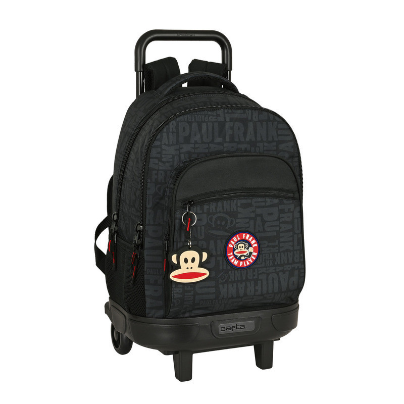 MOCHILA GDE C/RUEDAS COMPACT EXTRAIBLE PAUL FRANK "TEAM PLAYER" 612219918 45*33 SAFTA22
