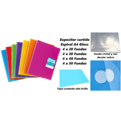 CARPETA ESCAPARATE A4 MAXIPLAS GLOSS FUNDA BRILLO EXPOSITOR 16U GRAFOPLAS 00398000