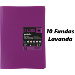 CARPETA ESCAPARATE FOLIO POLIPLAS LIKE PASTEL 10F LAVANDA 69 GRAFOPLAS 01430869