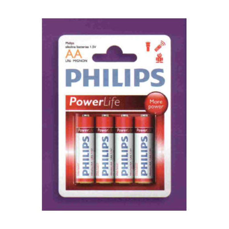 PILA PHILIPS POWERLIFE AA, LR6 4U