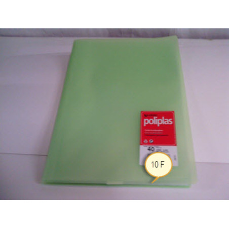 CARPETA ESCAPARATE FL POLIPLAS 10F TRANSPARENTE VERDE CLARO GRAFOPLAS 01431221