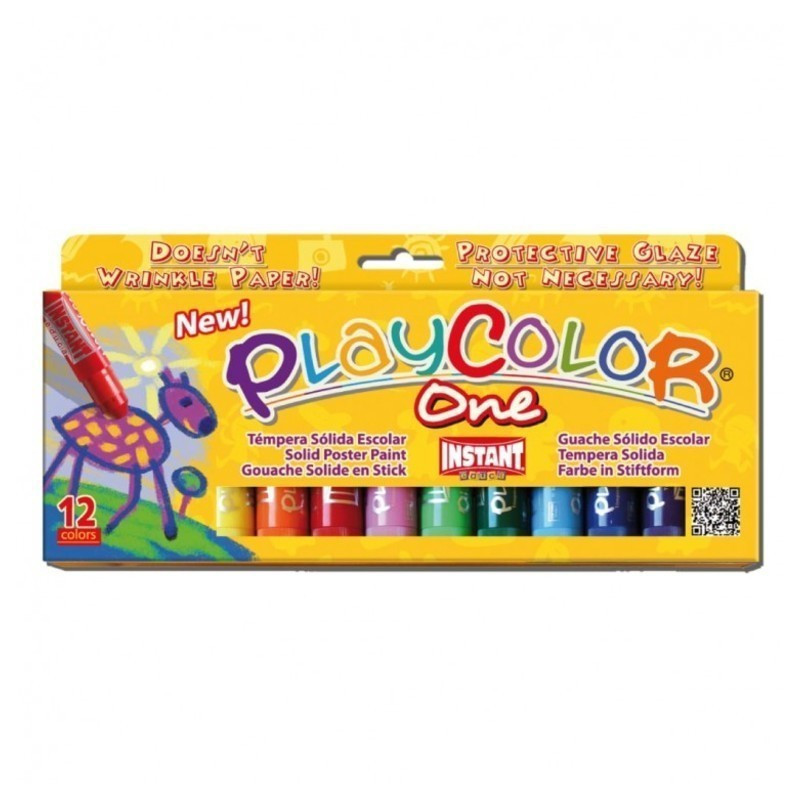 TEMPERA SOLIDA INSTANT PLAYCOLOR ONE 12 COLORES 10731