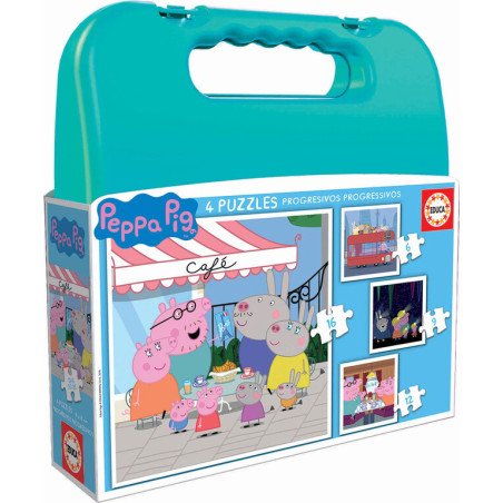 MALETIN CON 4 PUZZLES PEPPA PIG "COSY CORNER" SAFTA23 ENERO 18112