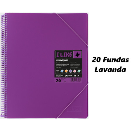 CARPETA ESCAPARATE A4 MAXIPLAS LIKE PASTEL 20F LAVANDA 69 GRAFOPLAS 39222069