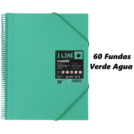 CARPETA ESCAPARATE A4 MAXIPLAS LIKE PASTEL 60F MINT 26 GRAFOPLAS 39826026