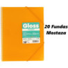 CARPETA ESCAPARATE A4 MAXIPLAS GLOSS FUNDA BRILLO 20F AMARILLO GRAFOPLAS 39832560