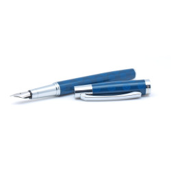 PLUMA INOXCROM ARC ROYALE GRABADO AZUL C/ESTUCHE 10251040