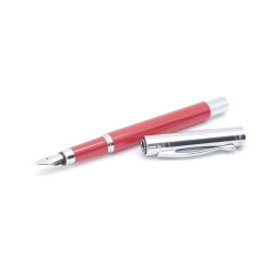 PLUMA INOXCROM VISTA ROJO C/ESTUCHE 10251008