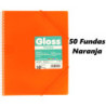 CARPETA ESCAPARATE A4 MAXIPLAS GLOSS FUNDA BRILLO 50F NARANJA GRAFOPLAS 39835552