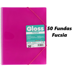 CARPETA ESCAPARATE A4 MAXIPLAS GLOSS FUNDA BRILLO 50F FUCSIA GRAFOPLAS 39835554