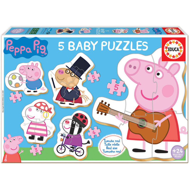5 BABY PUZZLES DE 3 A 5 PIEZAS PEPPA PIG "BABY" SAFTA23 ENERO 18589