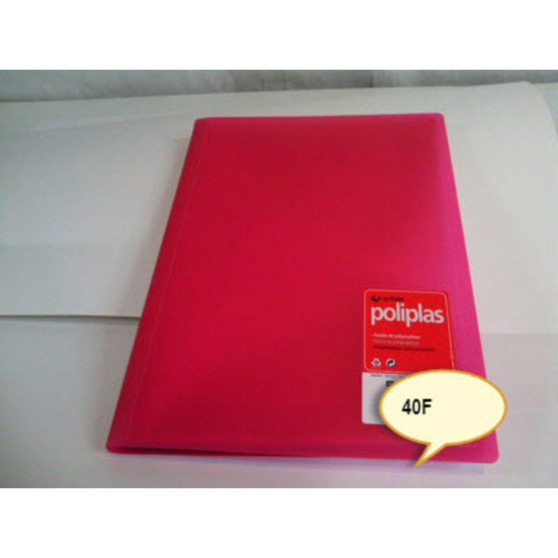 CARPETA ESCAPARATE FL POLIPLAS 40F TRANSP ROJO GRAFOPLAS 01440051