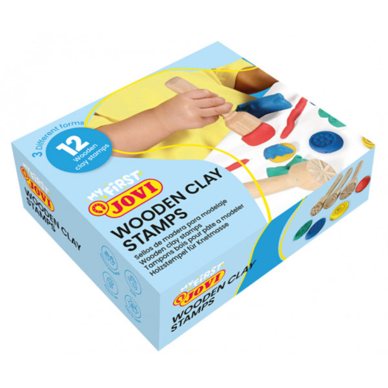 PLASTILINA JOVI BABY SCHOOLPACK 4*3 SELLOS MADERA TEXTURAS SURTIDAS 379/12WS