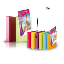 CARPETA PLAST. 4A 40MM FL MIXTA LILA 8327FC437 IBERPLAS ^