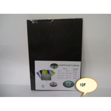 CARPETA ESCAPARATE FL MULTIPLAST 10F OPACO NEGRO 9000 DISPLAST