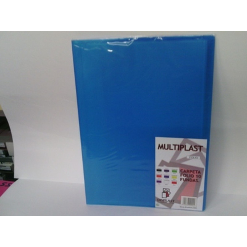 CARPETA ESCAPARATE FL MULTIPLAST 10F OPACO AZUL 9001 DISPLAST