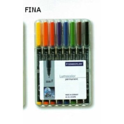 ROTULADOR STAEDTLER LUMOCOLOR FINO 8 COLORES 318WP8