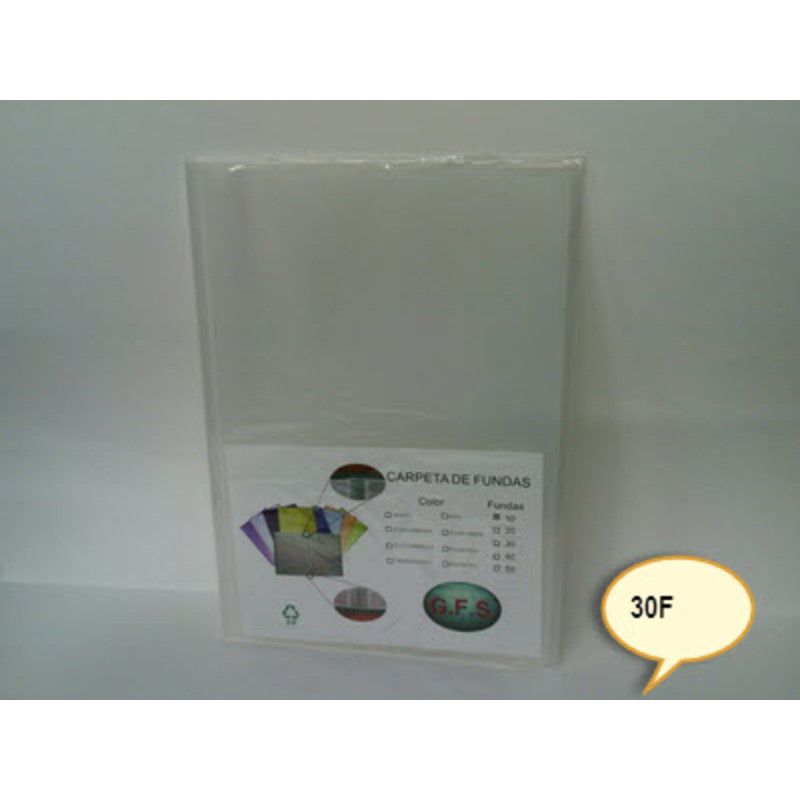 CARPETA ESCAPARATE FL MULTIPLAST 30F TRANSPARENTE BLANCO 9023 DISPLAST