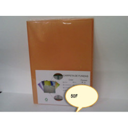 CARPETA ESCAPARATE FL MULTIPLAST 50F TRANSPARENTE NARANJA 9035 DISPLAST
