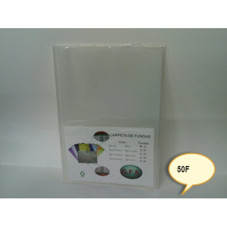 CARPETA ESCAPARATE FL MULTIPLAST 50F TRANSPARENTE BLANCO 9039 DISPLAST