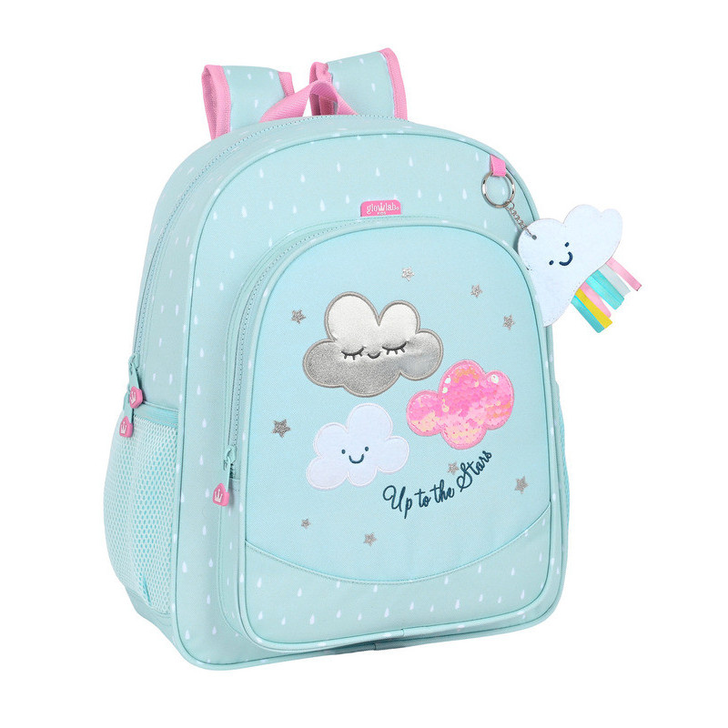 MOCHILA JUNIOR ADAPTABLE RECICLABLE GLOWLAB KIDS "NUBE" 612223640 38*32 SAFTA22