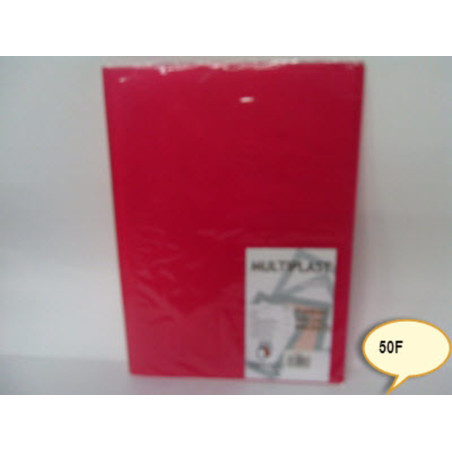 CARPETA ESCAPARATE FL MULTIPLAST 50F TRANSPARENTE ROJO 9227 DISPLAST