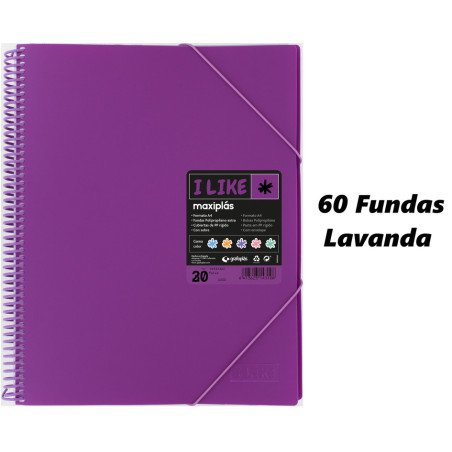 CARPETA ESCAPARATE A4 MAXIPLAS LIKE PASTEL 60F LAVANDA 69 GRAFOPLAS 39826069
