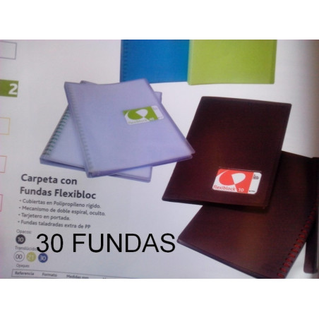 CARPETA ESCAPARATE FL FLEXIBLOCK 30 FUN. GRAFOPLAS