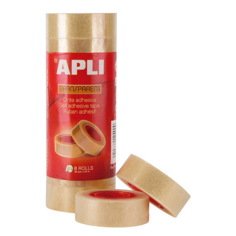 CINTA ADHESIVA APLI 33*19 TORRE 8 CINTAS GRANEL REF. 12490