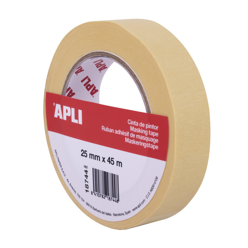 CINTA DE PINTOR 25 MM X 45 M FORMATO INDIVIDUAL 18744 APLI (1U)