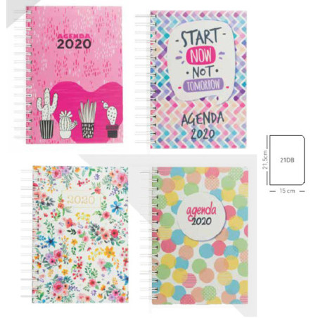 AGENDA DIDEX 2020 JUVENIL 4º ESPIRAL 21DB 21,5*15 D/P 4 MOD SURTIDOS 30018080