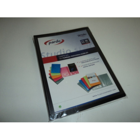 CARPETA ESCAPARATE FL PARDO 50F PERSONALIZABLE NEGRA ^