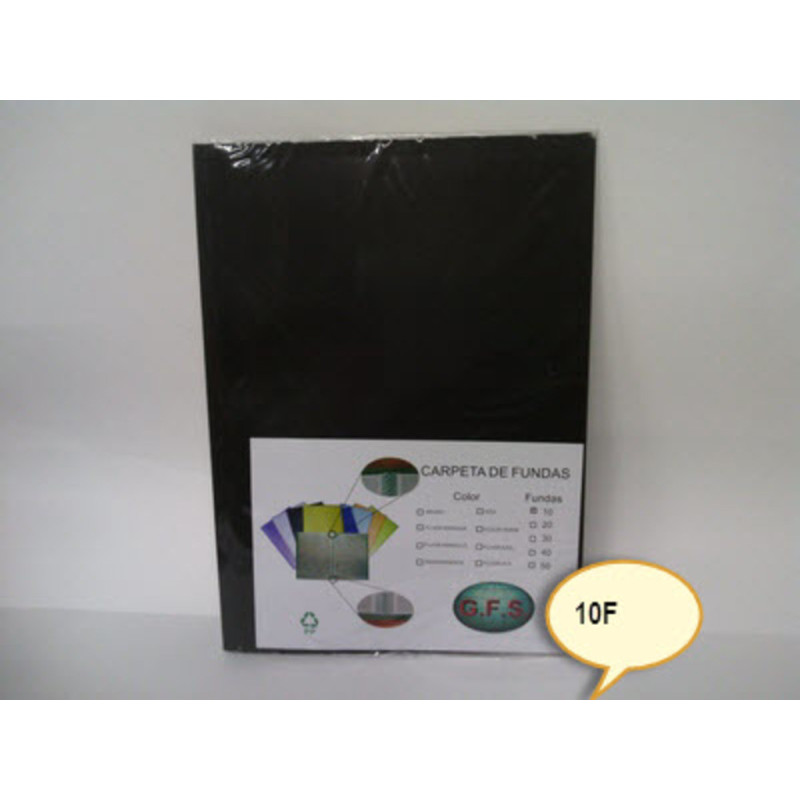 CARPETA ESCAPARATE FL MULTIPLAST 10F OPACO NEGRO 9000 DISPLAST